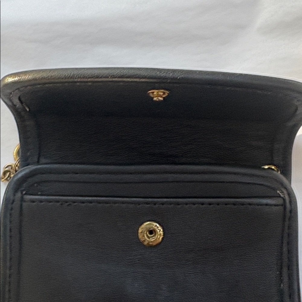 Vintage Coach Y2K Black Leather Wallet with Solid Brass Keychain - Never Used! - Picture 4 of 6